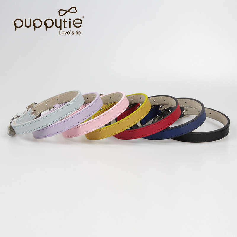 Puppytie dog collar dog collar small dog collar large dog collar leather medium teddy pet supplies