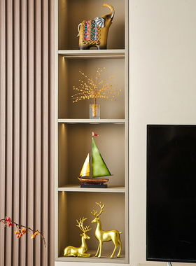 创意一帆风顺帆船模型摆件客厅电视柜酒柜办公室桌轻奢高档装饰品