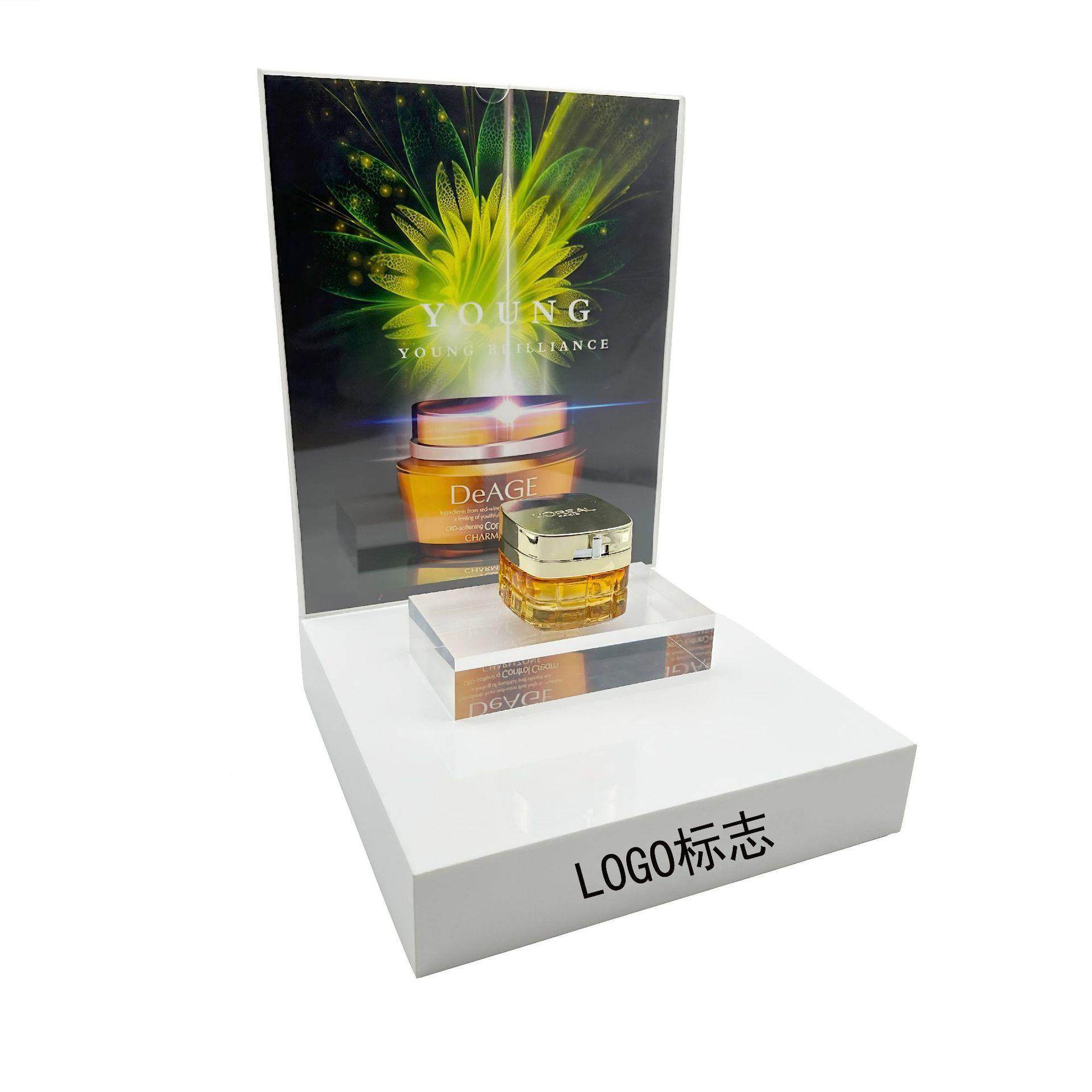 定制化E妆品亚克力展示架L型桌展示台亚面克力发D光L展示陈列架,淘宝优惠券,粉丝福利购,淘宝优惠卷