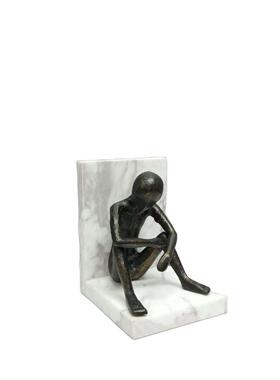 现代样板房创意金属人物大雕塑摆件新中式别墅酒店家居软装饰品