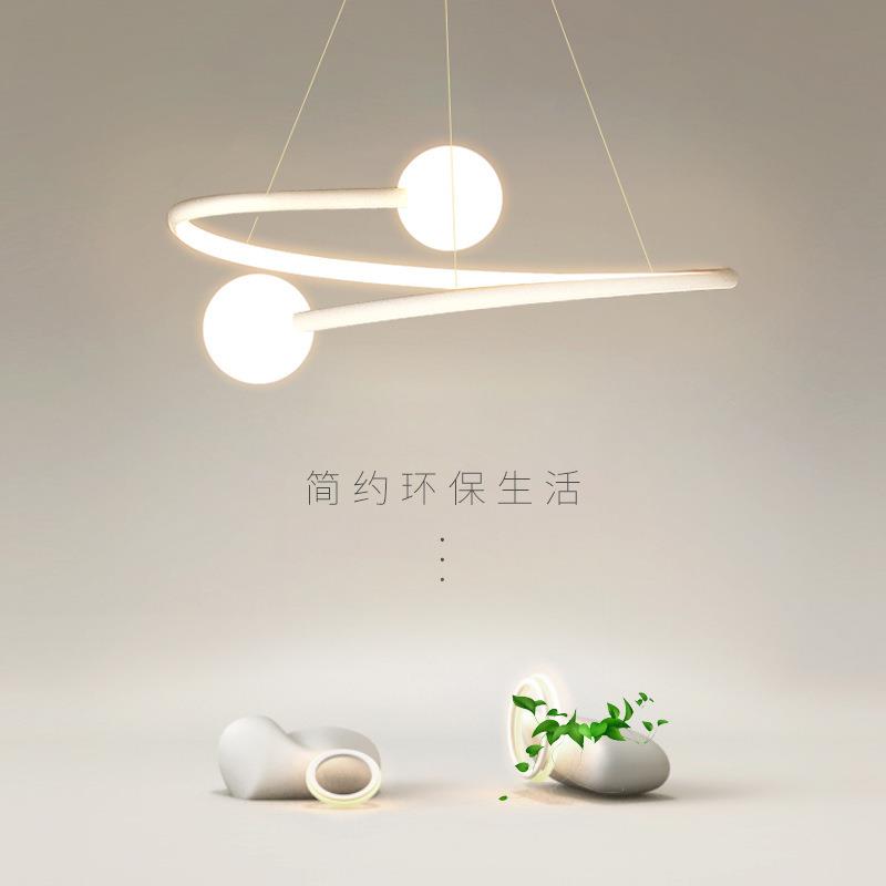 Bedroom ring chandelier modern and simple 2025 new master bedroom led atmospheric Nordic minimalist designer lamps