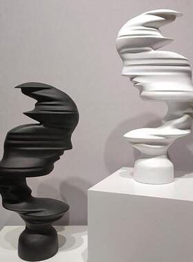 美豹创意抽象人物摆件个性创意北欧风格家居装饰品电视柜玄关摆设