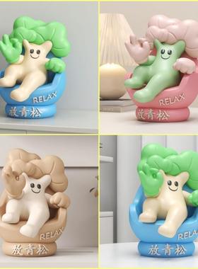 放青松情绪稳定可爱摆件电视柜酒柜小摆件办公桌面解压装饰品