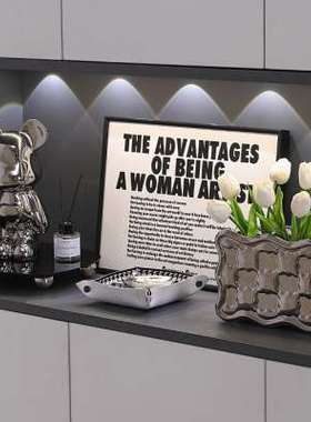 进门玄关钥匙收纳摆件家居饰品现代轻奢高档客厅酒柜电视柜装饰品