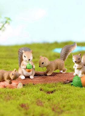 微景观装饰品 小松鼠 蛋糕 汽车 沙盘 花盆 鱼缸 动物造景 摆件