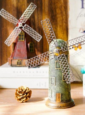 欧式复古客厅风车咖啡厅酒柜创意摆设房间装饰品摆件卧室家居个性