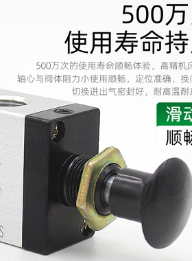气动配件机械阀手动气阀4R210-08手拉阀4R310-10气缸控制阀开关阀