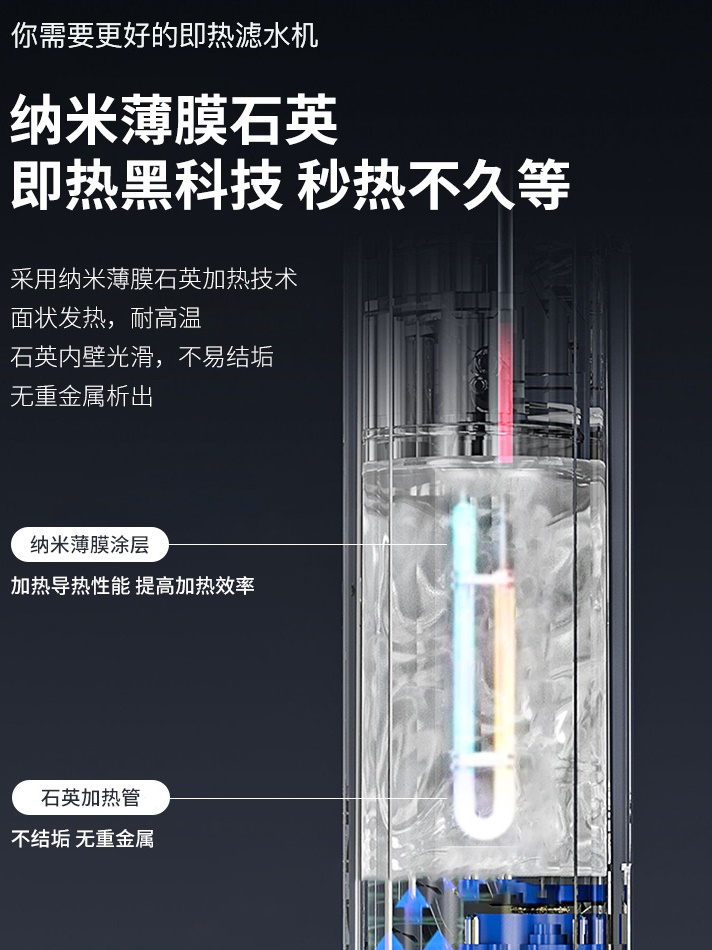 净水器净水即热一体机家用桌面过滤即热式饮水机台式小型直饮机-图0