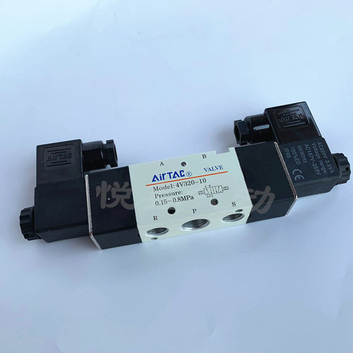 气动电磁阀4V320-10AC220V二位五通双电控气动换向阀气阀 DC24V - 图1