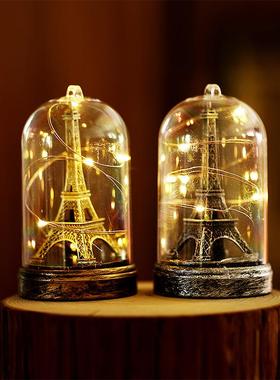 J0623 创意巴黎铁塔灯光摆件1073 学生礼品家居装饰发光摆件