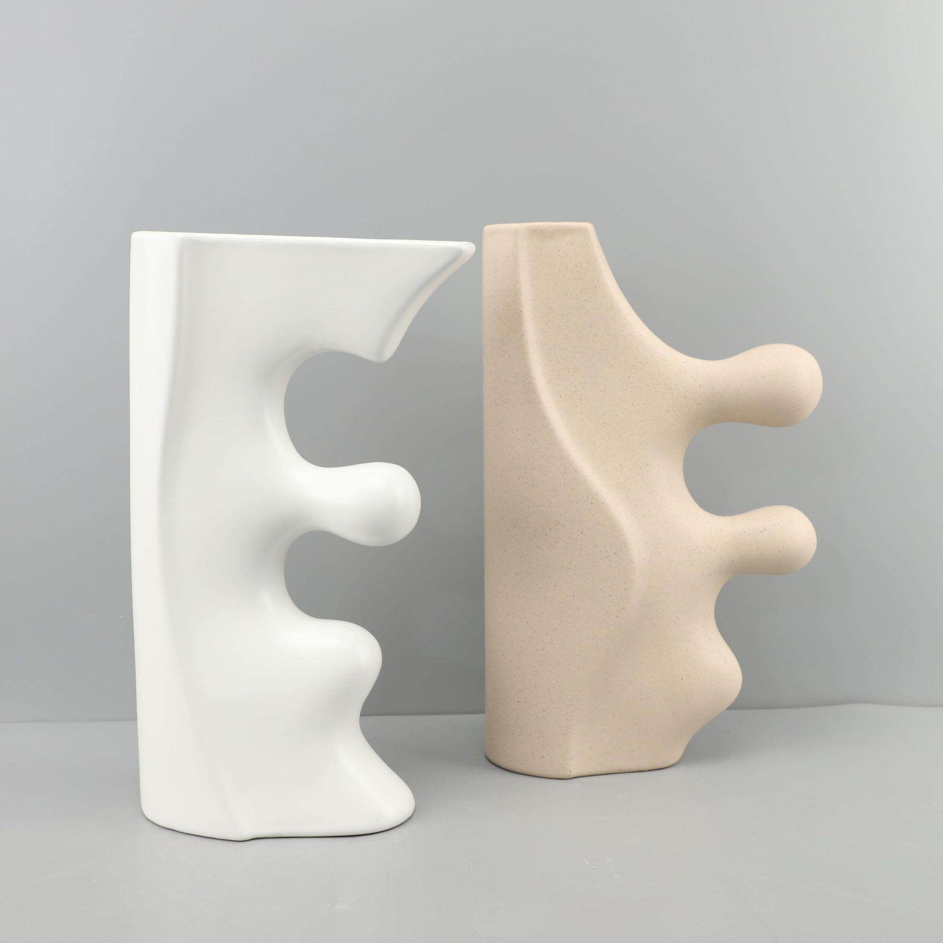 简约现代陶瓷几何花瓶电视柜样板房办公室家居客厅玄关装饰品摆件,淘宝优惠券,粉丝福利购,淘宝优惠卷