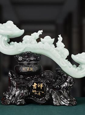 玉如意摆件大号创意玄关装饰工艺礼品摆饰中式客厅乔迁新居礼品搬