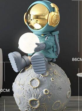 创意太空人客厅大型落地摆件档宇航员装饰品雕塑灯开业乔迁礼品
