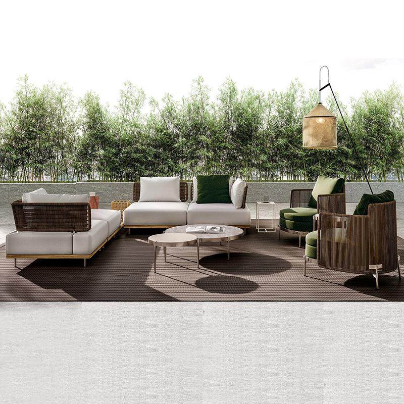 高档别墅庭院家具休闲民宿户外室外露台花园藤编柚木沙发茶几组合,淘宝优惠券,粉丝福利购,淘宝优惠卷