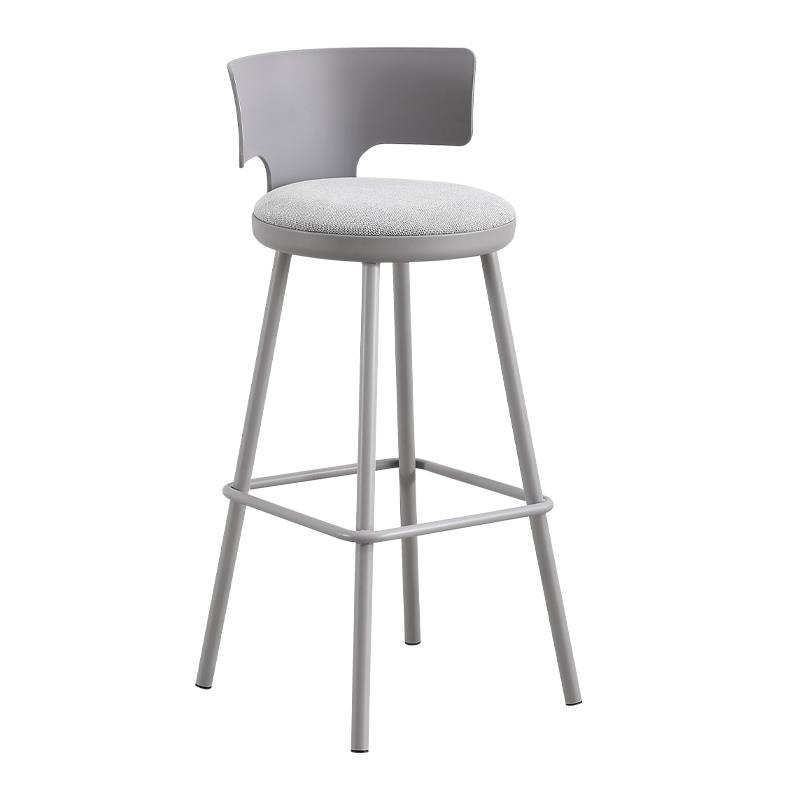 芃凡特北欧高脚凳酒吧椅前台吧台椅子凳子软包靠背家用吧台高脚椅 - 图3