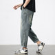 Tennisjeans Herren Sommerdünne Modemarke Loose Straight Ice Seide Neun-Punkte Casual Long Hosen 2025 Neu
