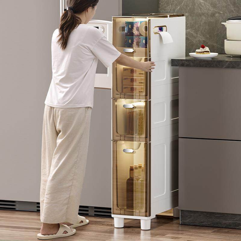 家用夹缝收纳柜浴室大容量收纳柜厨房防尘侧边柜卧室储物柜,淘宝优惠券,粉丝福利购,淘宝优惠卷