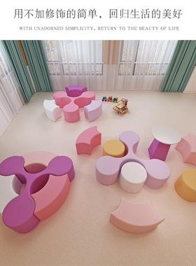 创意个性异形组合影院公共场所凳子办公区布艺休闲会议室接待沙发