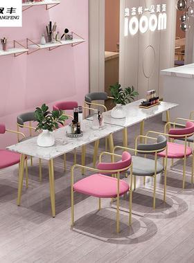 简约现代大理石餐桌家用客厅成套餐桌椅组合小户型吃饭桌大理石