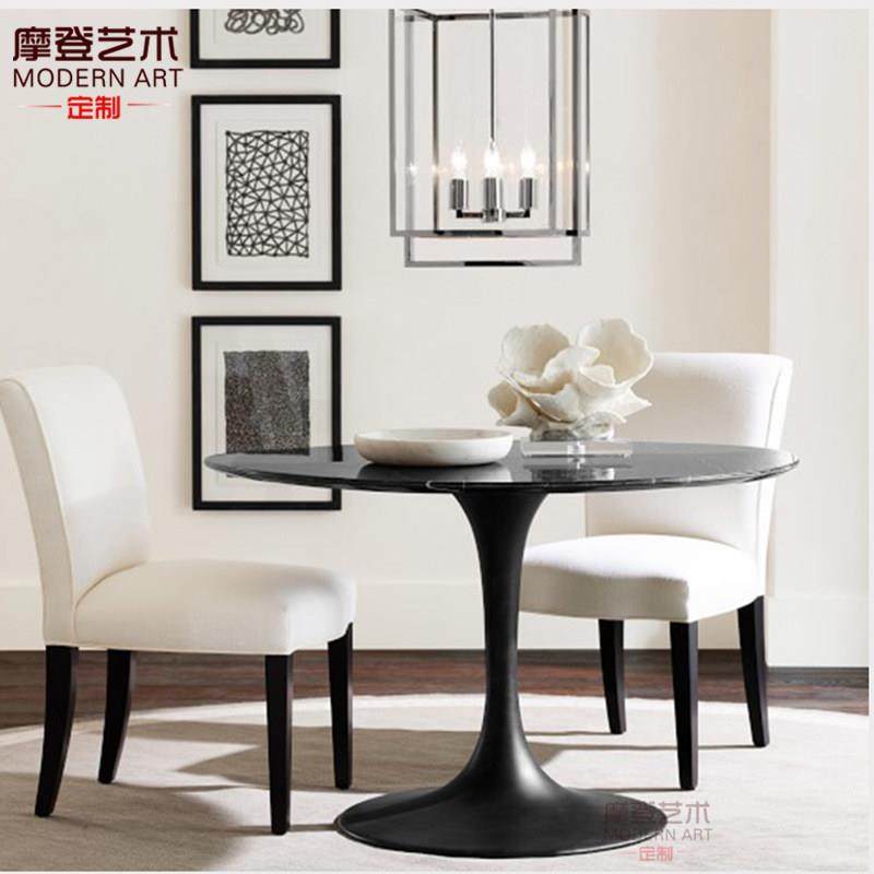 北欧轻奢大理石圆桌小户型阳台咖啡桌椅组合样本房餐桌简约洽谈桌,淘宝优惠券,粉丝福利购,淘宝优惠卷