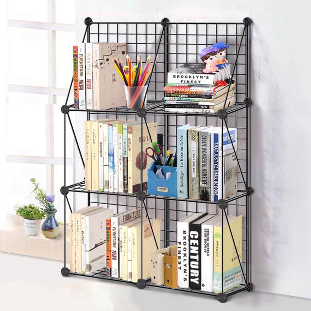 St. Rules Simple Creative Bookshelf Wrought Art Combination Student Study Floor Storage Storage Shelf Storage Small Bookcase