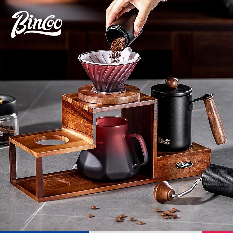 Bincoo手冲咖啡壶套装手磨咖啡机手冲壶收纳支架咖啡手冲壶全套 - 图1