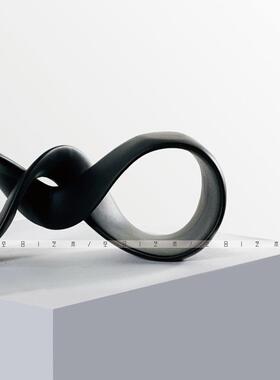 空合轻奢几何环形摆件样板间书房莫比乌斯环售楼部壁柜抽象装饰品