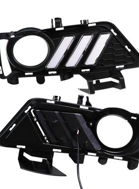 适用于宝马13-19款3系日行灯F30/F35前雾灯框LED流水转向灯雾灯