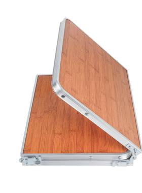 户外折叠桌野餐烧烤竹木竹板桌露营便携手提桌简易家具床上电脑桌