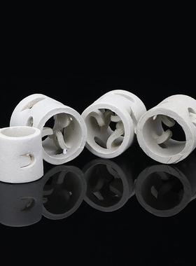 鲍尔环供应陶瓷填料陶瓷鲍尔环脱硫塔规格齐全