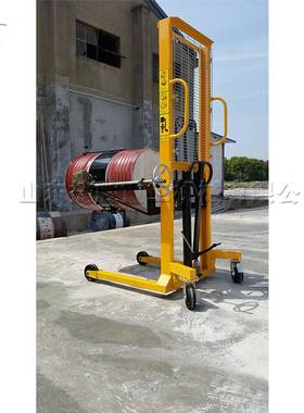 液压型油桶铁桶搬运车四轮仓库码头运油车小型罐装油桶提升机