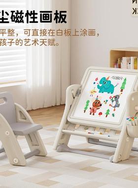 儿童积木桌子宝宝可折叠画板多功能大颗粒男孩女孩益智拼装玩具桌