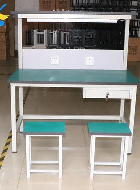 重型铝材打包台检验双层操作台无尘车间流水线单人防静电工作台