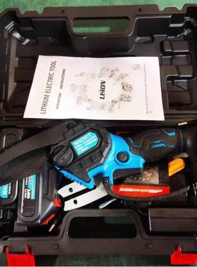 迈登宝园林8寸有刷充电式锂电迷你锯木工单手充电式电链锯