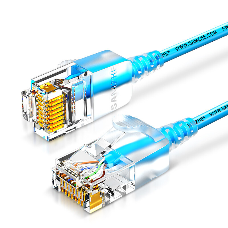 山泽超六类万兆细径网线CAT6A高纯无氧铜 8芯双绞高速RJ45跳线-图3