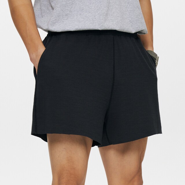 Oneup Men's Knitted Sports Shorts Running Basketball Fitness Training Stretch Solid Color Casual Three-Crimp Pants Summer