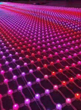 深圳供应P100户外柔性网格屏异形屏透明屏点整屏无缝拼接