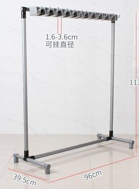 架海落地式可移动拖把挂架挂钩扫把收纳置物架墩布架雨伞架清洁车