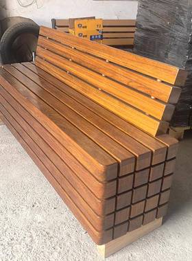 菠萝格木坐凳公园椅户外长椅室外庭院休闲座椅长条凳子实木长椅