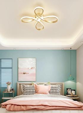 2024年卧室灯温馨北欧风格简约现代书房灯吸顶灯led花型女儿房间