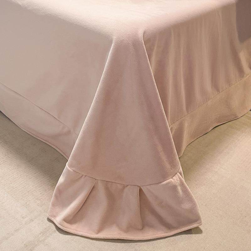 A类秋冬高克重全消光雪貂绒扎染风床上四件套保暖被套圆角床单款,淘宝优惠券,粉丝福利购,淘宝优惠卷