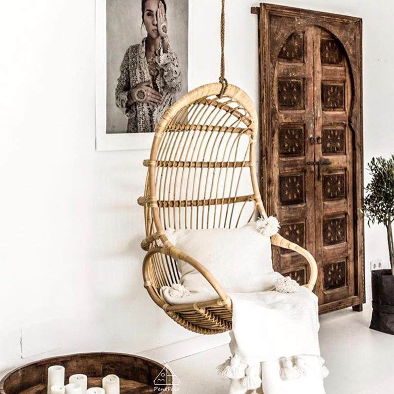 网红北欧风简约真藤吊椅吊篮秋千椅悬挂椅子手工编制摇椅,淘宝优惠券,粉丝福利购,淘宝优惠卷