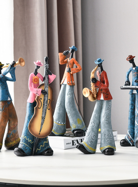 美式艺术装饰品复古摇滚乐队摆件创意客厅酒柜房间书柜个性工艺品