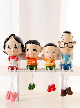 家居装饰品桌面小摆件现代客厅电视柜酒柜创意可爱卧室内吊脚娃娃