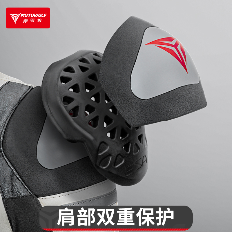 摩托车骑行服赛道机车服防摔防风冬季保暖骑行服通勤骑士皮衣男款
