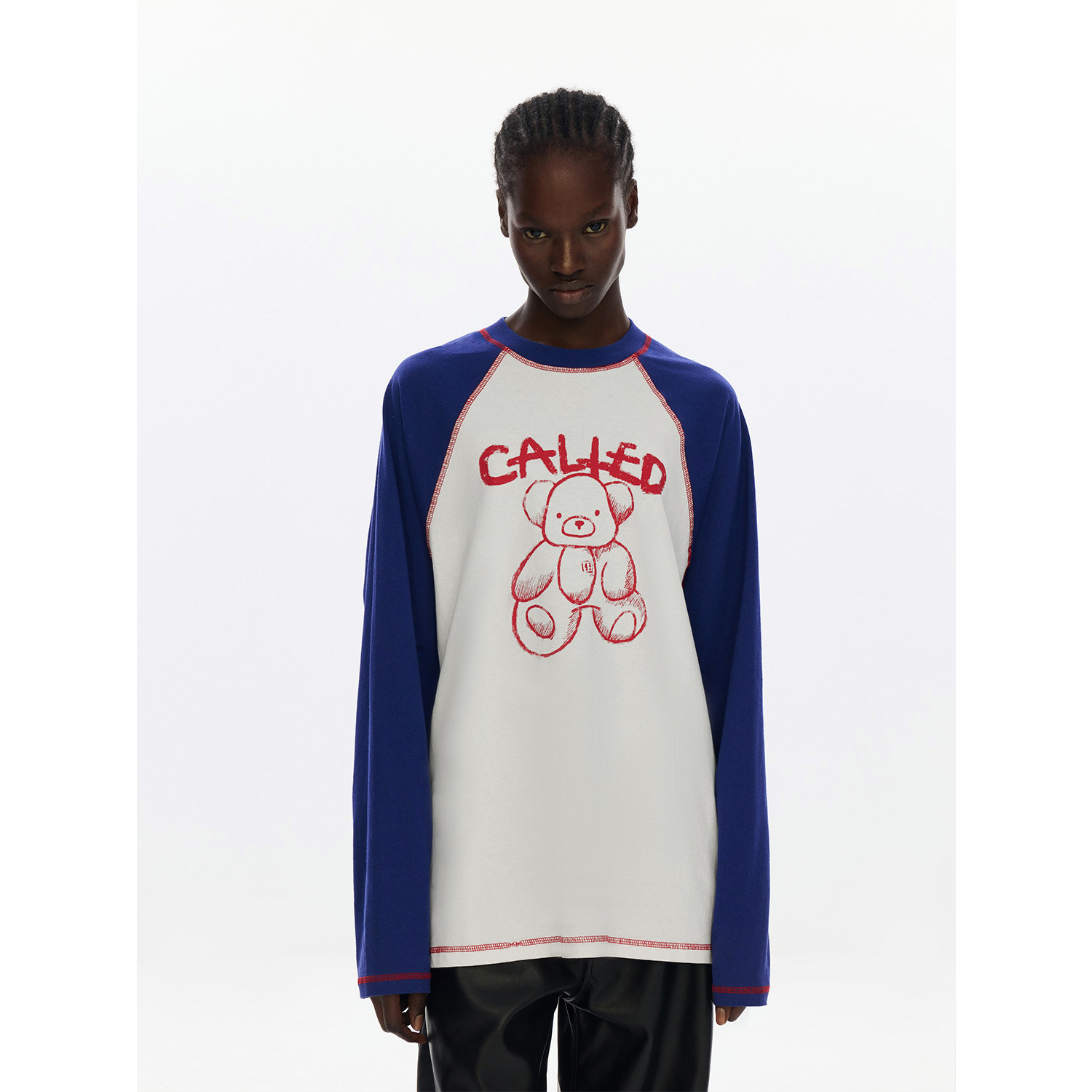 【李一桐同款】CalledBack草莓熊卫衣女2025秋季撞色宽松长袖上衣,淘宝优惠券,粉丝福利购,淘宝优惠卷