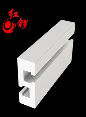 红锣工业铝型材1545国标铝合金铝材组装框架两边槽加厚槽6氧化白