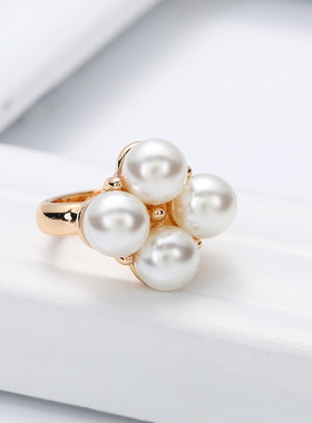 韩国高档三环丝巾扣女卡通珍珠胸针山茶花胸花镶钻别针水晶披肩扣