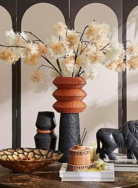 侘寂风复古混搭风客厅茶几玄关花瓶器香薰摆件收纳软装搭配摆设