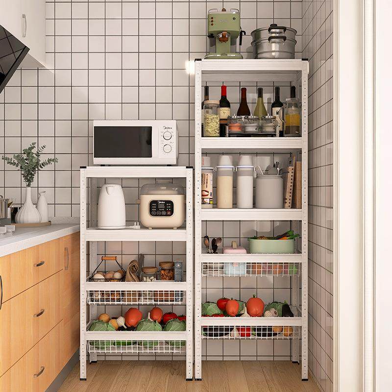 灰绿色厨房落地式多层微波炉烤箱架子收纳架铁艺架,淘宝优惠券,粉丝福利购,淘宝优惠卷